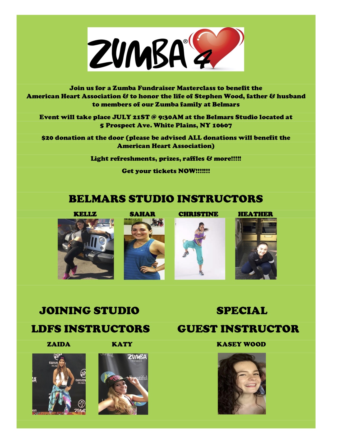 Zumba Fundraiser Masterclass to honor the life of Stephen Wood - Muay Thai  Kickboxing Boxing Brazilian Jiu-Jitsu Zumba Yoga, image size:1275x1650